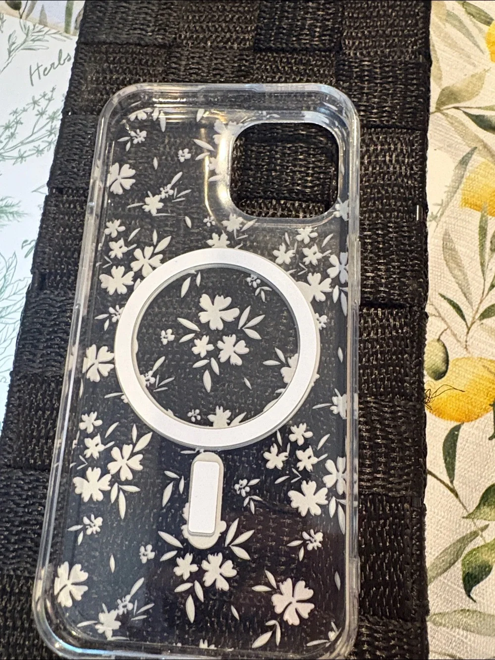 Sarina Floral Pink MagSafe-Compatible Clear Phone Case NWT